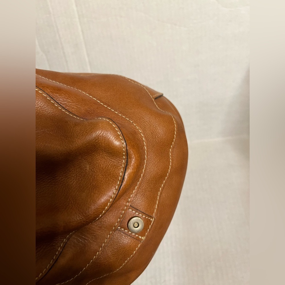 Patricia Nash Barcelona British Tan Vintage Inspired Saddle Bag Cross Body Bag - Picture 8 of 16
